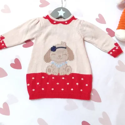 Robe chaude bébé fille - 4/6 mois - En maille - Très bon état - Newborn Majoral